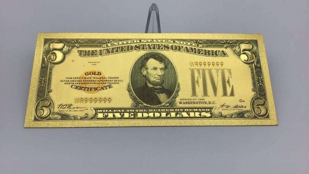 U.S. Collectible Gold Bill