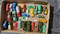 Lot of Tootsie Toy cars and trucks