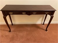 SOLID WOOD SOFA TABLE WITH 2 DRAWERS