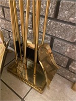 FIREPLACE TOOLS, BASKET AND MATCH HOLDER