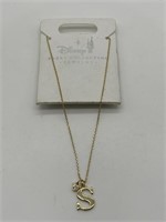 Disney Parks Collection "S" Initial Necklace
