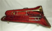 C.G. Conn Gold Tone Trumpet in Case circa 1941