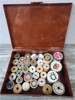 Vintage Plastic Box of Assorted Vintage Thread!
