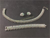 Vintage bling bling necklace & bracelet set