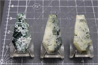 3, Moss Agate Coffins