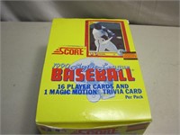 1990 Score Baseball Card Wax Box - 36 Packs