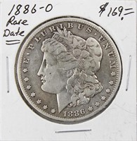 1886-O Morgan Silver Dollar Coin Rare Date