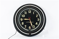 EARLY CANADIAN NEON-RAY TWO COLOUR NEON WALL CLOCK