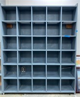 Painted Wood Cubical Storage Unit -- 61-3/4"x11-1