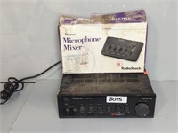 PA AMPLIFIER AND MICROPHONE MIXER