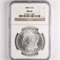 1880-S Morgan Dollar NGC MS64