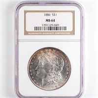 1886 Morgan Dollar NGC MS64