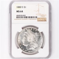 1880-S Morgan Dollar NGC MS64
