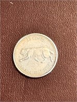 1967 Canada 25 cent pc
