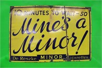 De Reszke Minor Cigarettes Sign