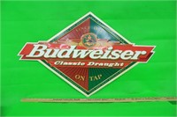 Budweiser on Tap Metal Beer Sign