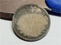 OF) 1882 H Canada silver 10 cents