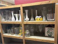 2 shelves of Vases and Jars SHELF NOT INCLUDED