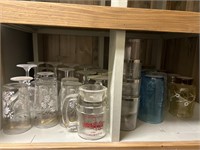 1 Shelf of Miscellaneous Glasses & Mugs