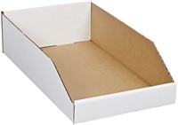 Aviditi Corrugated Cardboard Bins, 10"x18"x4.5"