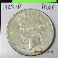 US 1923-P PEACE SILVER DOLLAR