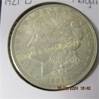 US 1921-D MORGAN SILVER DOLLAR