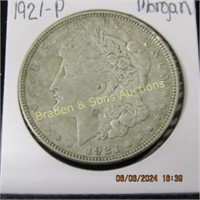 US 1921-P MORGAN SILVER DOLLAR