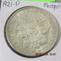 US 1921-P MORGAN SILVER DOLLAR