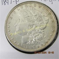 US 1897-P MORGAN SILVER DOLLAR