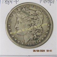 US 1884-P MORGAN SILVER DOLLAR