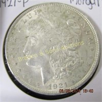 US 1921-P MORGAN SILVER DOLLAR