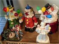 ASSORTED CLOWN FIGURINES, SOME MUSICAL