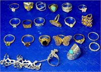 Estate Fashion Ring Lot See Photos for Details
