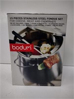 Bodum 15 PCS Stainless Steel Fondue Set NEW