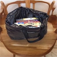 Puff Tote Bag Filled With 5 Hardback Books