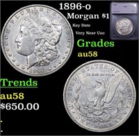 1896-o Morgan Dollar $1 Graded au58 By SEGS