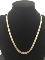 Flat Link Gold-Tone Necklace