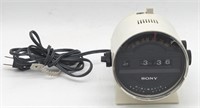 (E) Vintage Sony alarm clock 5.5in h