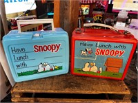 Pair of Vintage Snoopy Lunchboxes