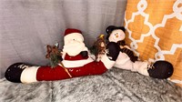 Plush Christmas Santa & Snowman Breeze Stoppers