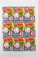 (9) 1989 FLEER Baseball Trading Card Packs