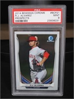 2014 BOWMAN CHROME R.J. ALVAREZ PSA 9 MINT