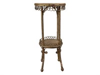 Antique Victorian Wicker Plant Stand Side Table