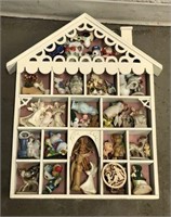 Assortment of Vintage Figurines & Wooden House