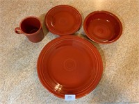 Fiesta Ware HLC Paprika 4pc Place Setting