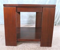 END TABLE PECAN WOOD FINISH