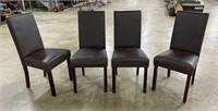 Set of 4 Powell Faux Leather Conference Chairs