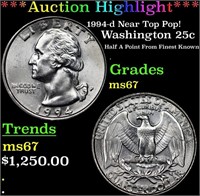 ***Auction Highlight*** 1994-d Washington Quarter