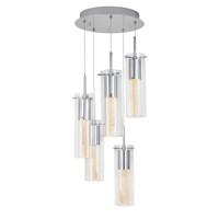 $249  Essence 30W LED Chrome Pendant Chandelier