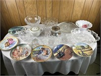 Miscellaneous glass items and dishes